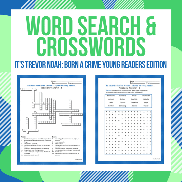 It's Trevor Noah Word Search and Crosswords